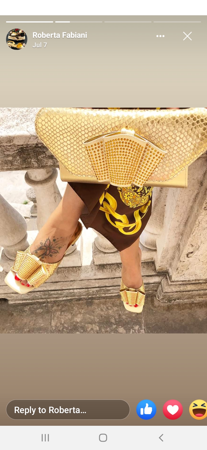 Gold Italian Bag & Shos for Women
