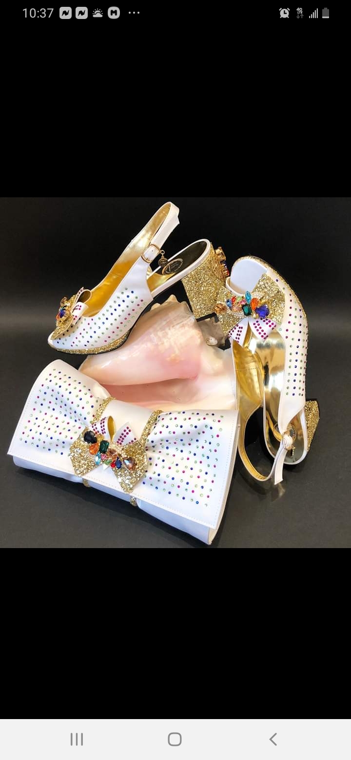 White Italian Bag & Shoe for Women