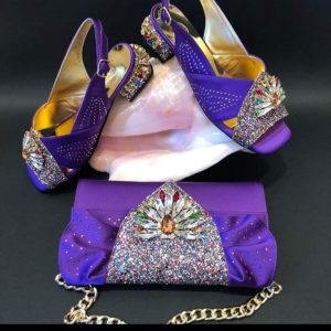 Purple Italian Bag & Shoe for Women
